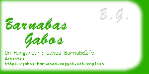 barnabas gabos business card